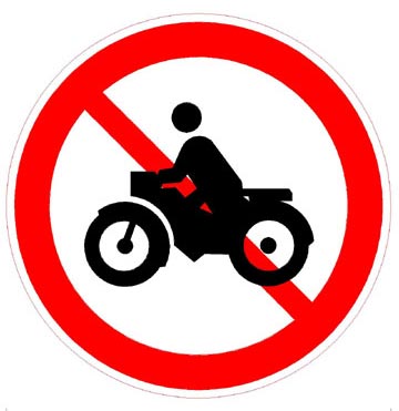 禁止摩托車上高速摩托車禁行標(biāo)志
